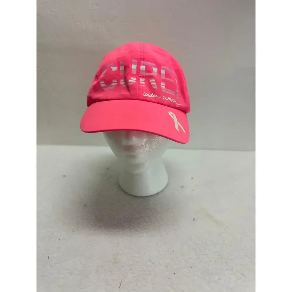 Under Armour Pink CURE Breast Cancer Awareness Ribbon Cap Womens One Size